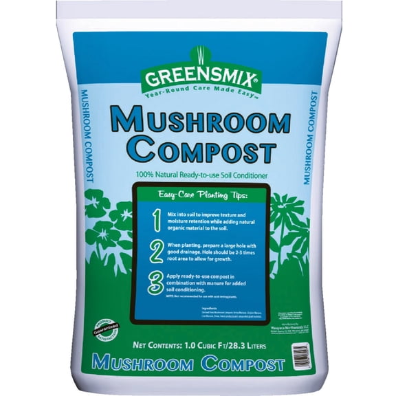 Waupaca Northwoods Greensmix Mushroom Compost - Single Pack