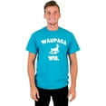 thumbnail image 1 of Waupaca Wis Turquoise Blue T-shirt Tee, 1 of 1
