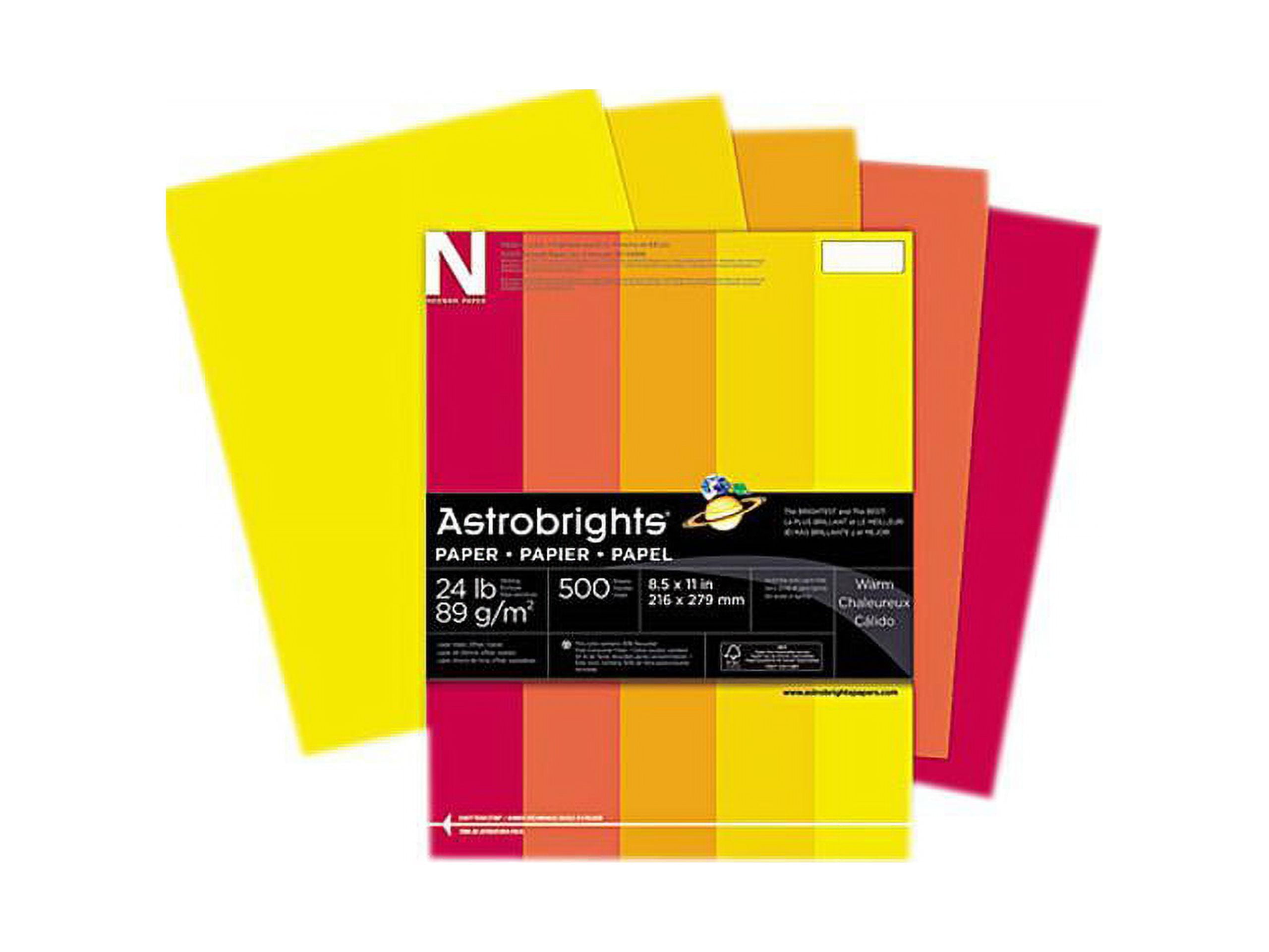 Neenah Astrobrights Color Paper, 8.5 x 11, 1 pack of 200 sheets,  Multicolor