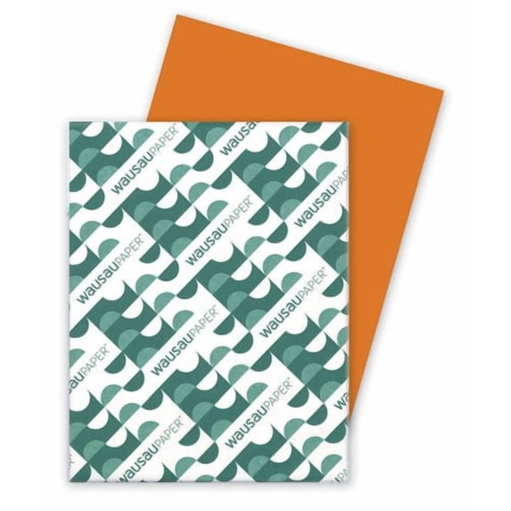 Astrobrights 22561 8.5 in. x 11 in. 24 lb Bond Weight Color Paper - Orbit Orange (500-Sheets/Ream)