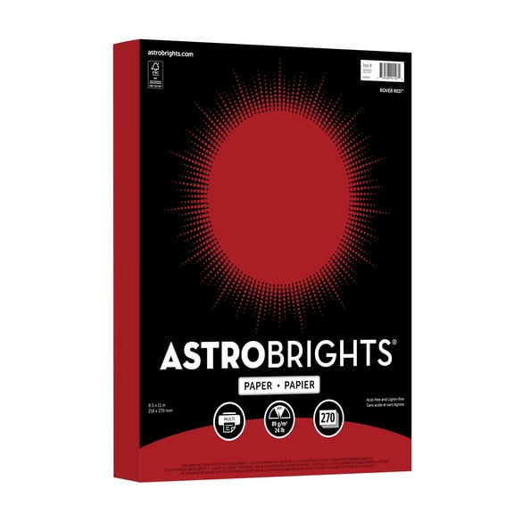 Wausau Papers WAU-92107 Astro, Rover Red, 24lb
