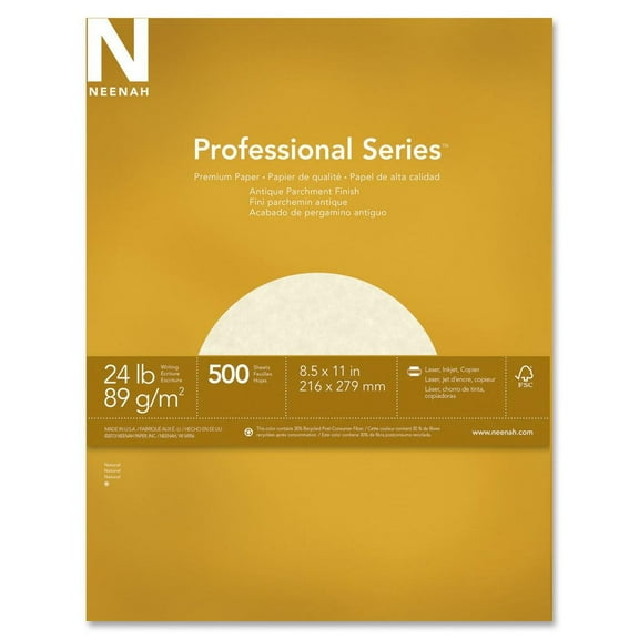 Wausau Paper Astroparche Inkjet, Laser Parchment Paper, Natural, Recycled, 30%