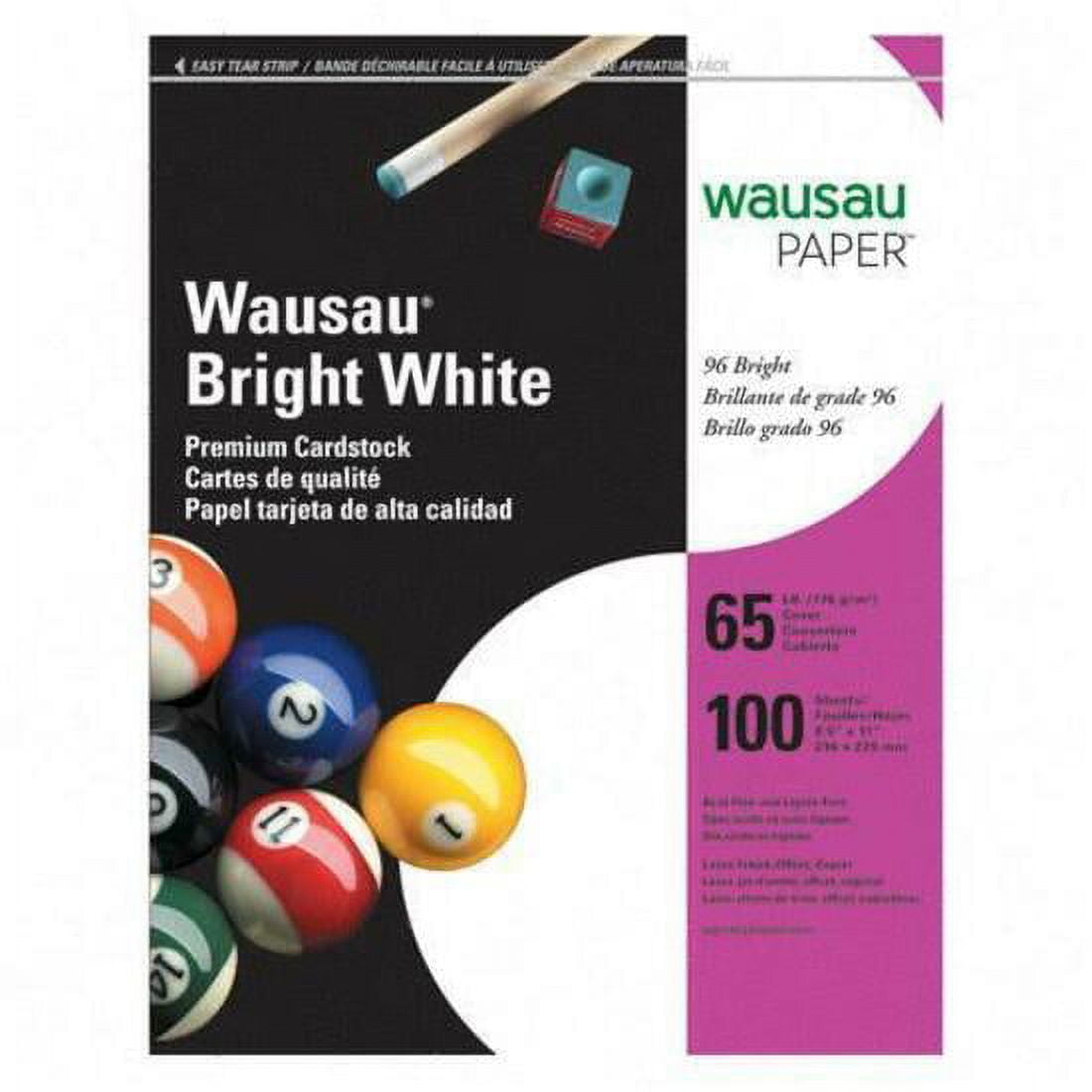 Wausau Paper Card Stock, Bright White