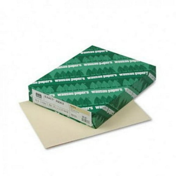 Wausau Paper Index Paper, Heavyweight, 90 lb., 8-1/2"x11", 250Sht/PK, IY (49181)