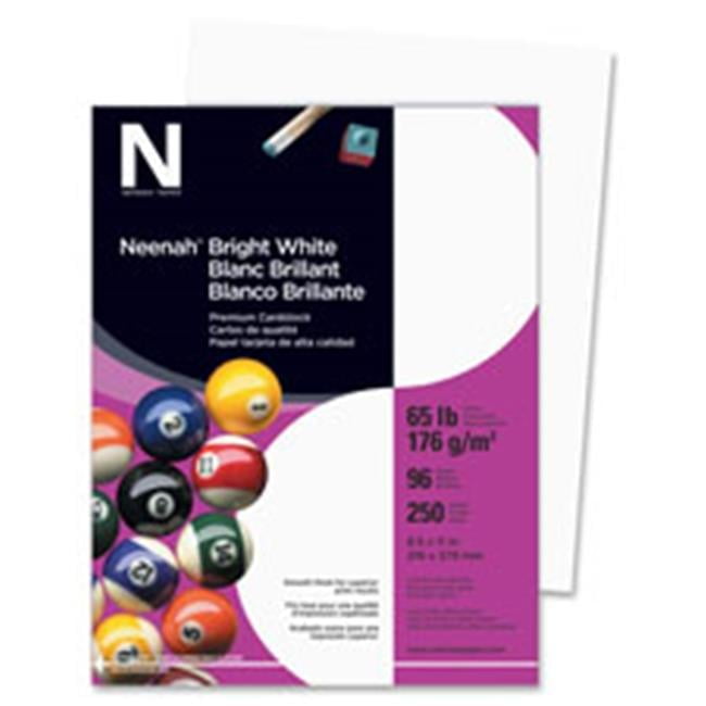 Wausau Papers Card Stock Paper- 65 lb.- 8.5 in. x 11 in.- 250-PK- Bright White
