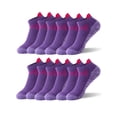 thumbnail image 1 of Wausea Ankle Socks for Women 6 Pairs Athletic Cushioned Running Socks, Purple, Shoe Sizes 6-10, 1 of 6