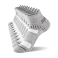 thumbnail image 1 of Wausea Men's Athletic Socks Cotton Low Cut Cushion Running Ankle Socks, 5 Pairs, Sizes 8-12, 1 of 6
