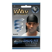 WavEnforcer Black Snug Fit Do Rag, 1 Count