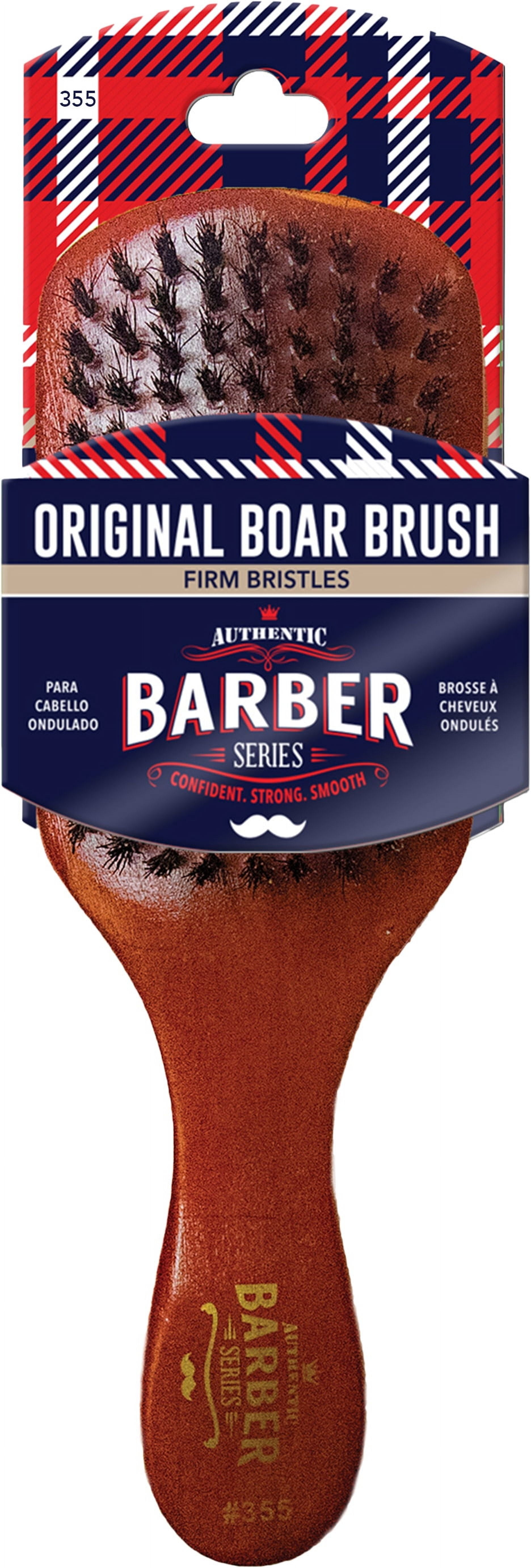WavEnforcer Double-Sided Boar Fade Brush, Soft and Firm