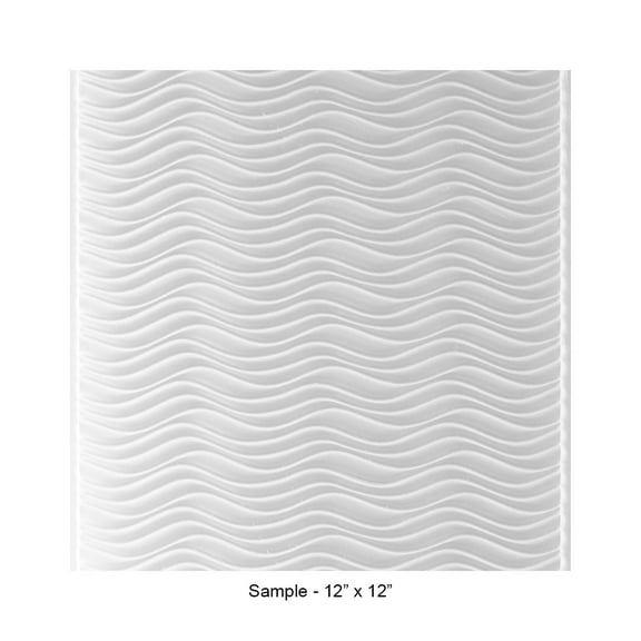Wavation 12 in x 12 in Ceiling Light Diffuser Panel in Tiffany White Sample - 1 Piece