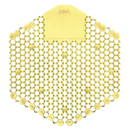 Wave 3d Urinal Deodorizer Screen, Citrus Scent, Yellow, 10/box | Bundle of 5 Boxes