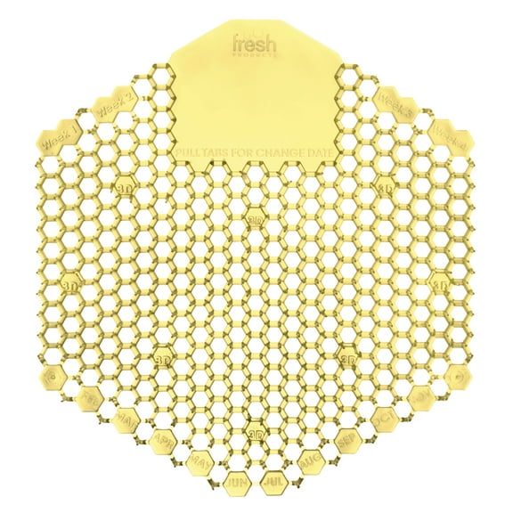 Wave 3d Urinal Deodorizer Screen, Citrus Scent, Yellow, 10/box | Bundle of 5 Boxes