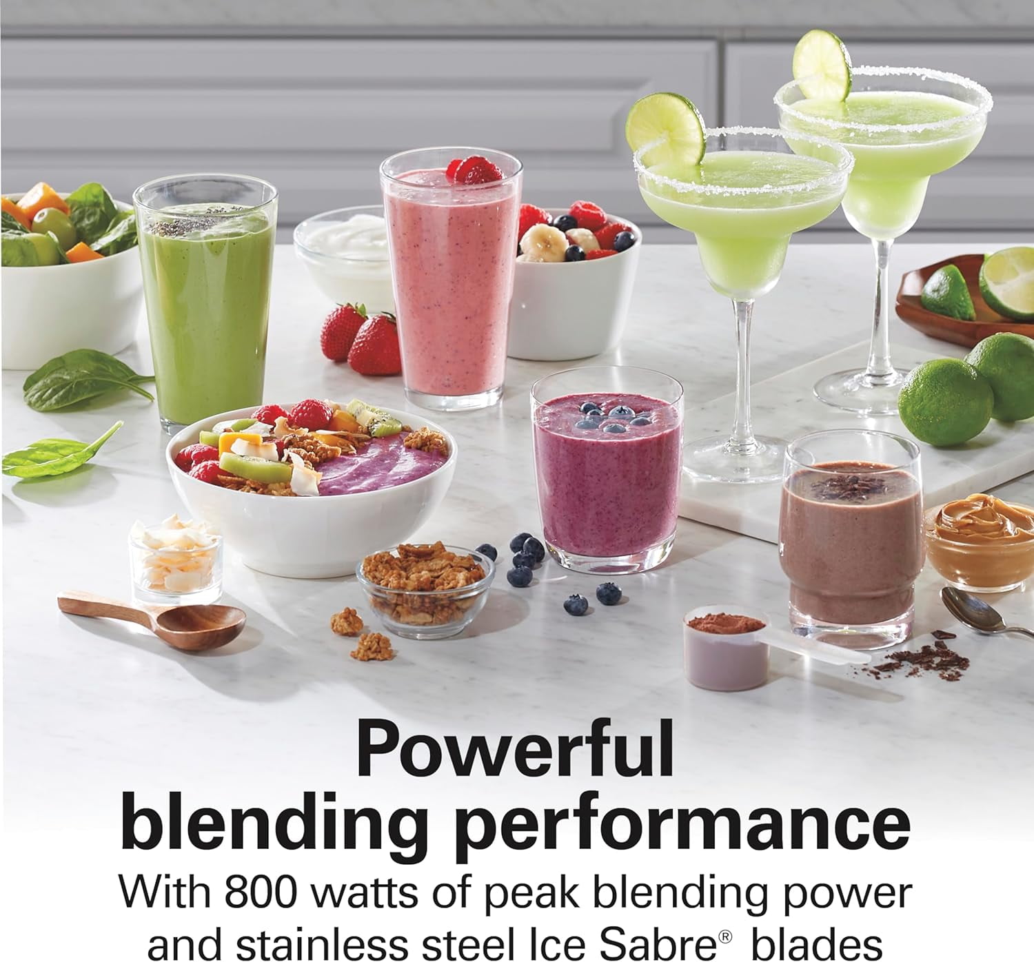 Wave Action Blender with Stainless Steel Blades, 40oz Glass Jar and 20oz Travel Jar, 800  for Smoothies