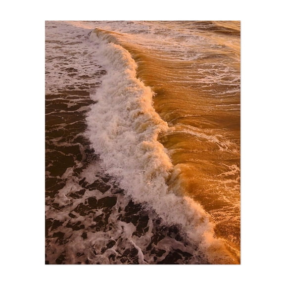 Wave After Wave - St. Augustine Beach Florida Photography Waves Seascape Ocean Sunset Coast Nature Beach Unframed Wall Art Print 6 x 8 inches