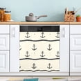 thumbnail image 1 of Wave Anchor Dishwasher Magnet Cover Reuseable Refrigerator Magnet Cover Decal Fridge Microwave Stickers Hoilday Party Decor 23 x 26 Inch, 1 of 5