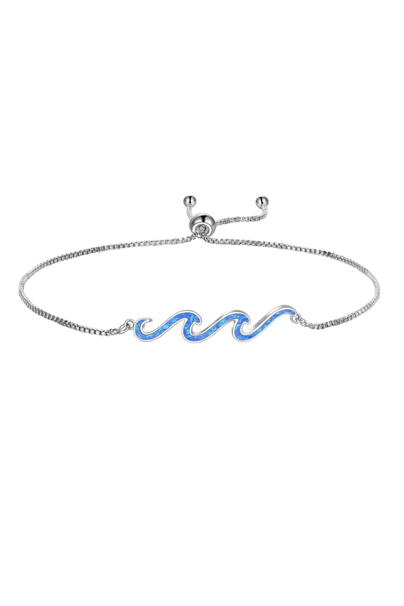 Wave Anklet Sterling Silver Ocean Wave Anklet Wave Ankle Bracelet Beach Jewelry for Women Gifts