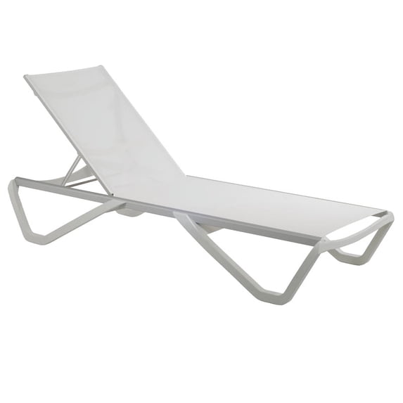Wave Armless Chaise Wave Series White