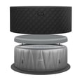 thumbnail image 1 of Wave Atlantic 6-Person Round Inflatable Hot Tub | 130-Jet Massage & Eco Heater | Gray Rattan | EnergySave Bundle, 1 of 7