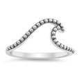 thumbnail image 1 of Wave Bali Ocean Sea Simple Elegant Ring New .925 Sterling Silver Band Size 9, 1 of 3