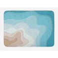 thumbnail image 1 of Wave Bath Mat, Geode Inspired Abstract Art Tides Seaside Minimalistic Calming Design Illustration, Plush Bathroom Decor Mat with Non Slip Backing, 29.5" X 17.5", Multicolor, by Ambesonne, 1 of 2