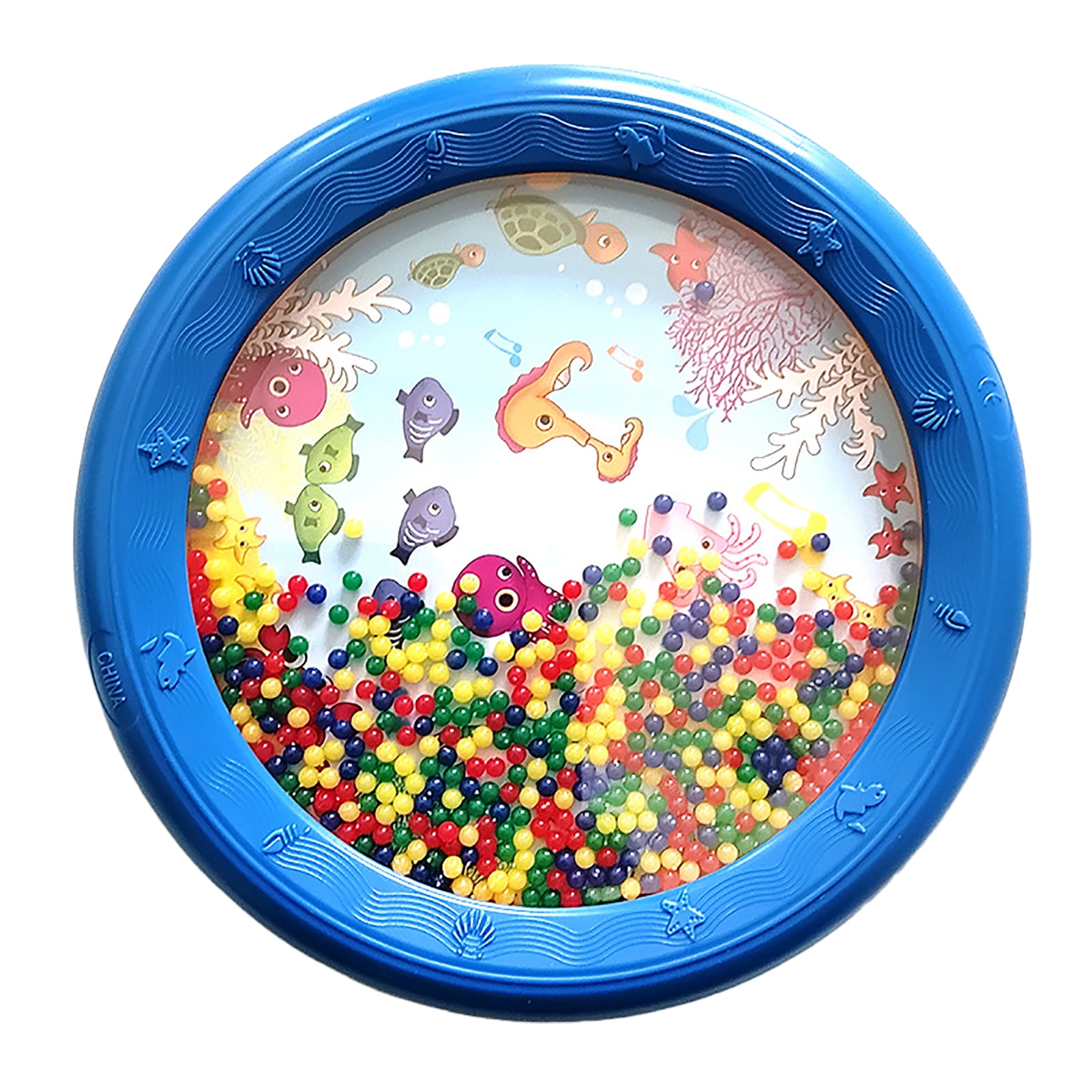 Wave Bead Ocean Drum Plastic Educational Gentle Ocean Sound Drum