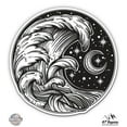 thumbnail image 1 of Wave Black - 3" Vinyl Sticker - For Car Laptop I-Pad Phone Helmet Hard Hat - Waterproof Decal, 1 of 1