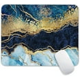 thumbnail image 1 of Wave Blue Gold Marble Mouse Pad, Gaming Mouse Mat with Custom Design, Square Waterproof Mouse Pad Non-Slip Rubber Base MousePads for Office Home Laptop Travel, 9.5"x7.9"x0.12" Inch, 1 of 4