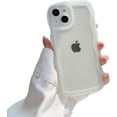 thumbnail image 1 of Wave Border Phone case, Cute Curly Border Design, Small Fresh Style, Clear Phone case, for iPhone 15 14 13 12 11 Pro Max Mini XS XR 7 8 6 6S SE Phone Case (White,iPhone XR), 1 of 7