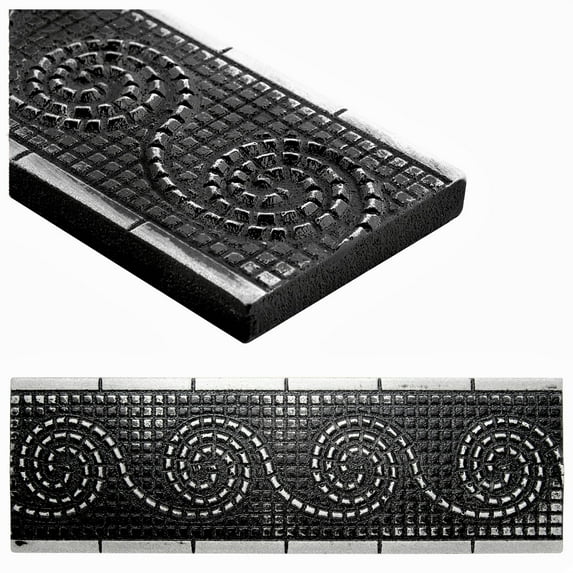 Wave Border Tile Trim Matt Iron Black Wrought Iron 2x6 ( PACK OF 5 PIECE )