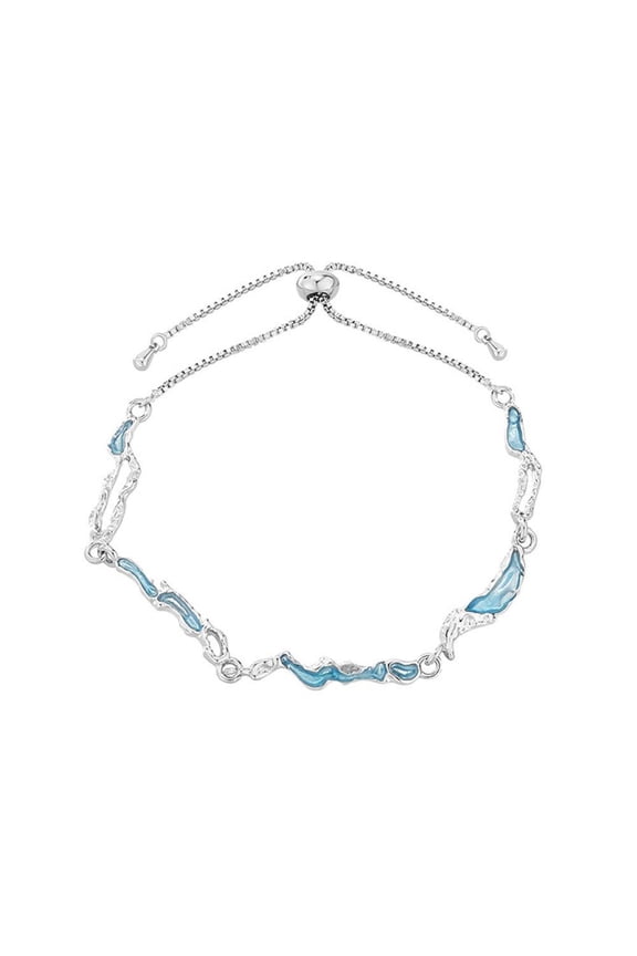 Wave Bracelets, Ocean Wave Bracelet, Adjustable Ocean Beach Bracelet, Blue Ocean Beach Bracelet F Wave Bracelet, Dainty Boho