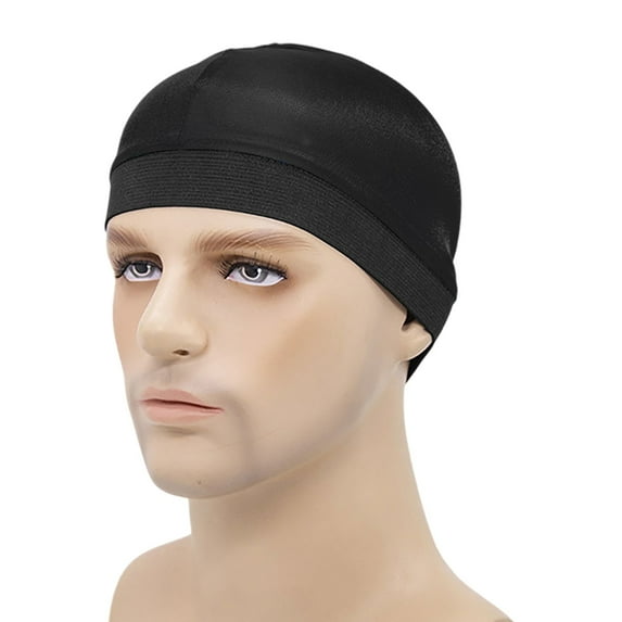 Wave Cap, Silk Stocking Wave Caps for 360 Waves, Silky Durag for Men, Stain Caps Black