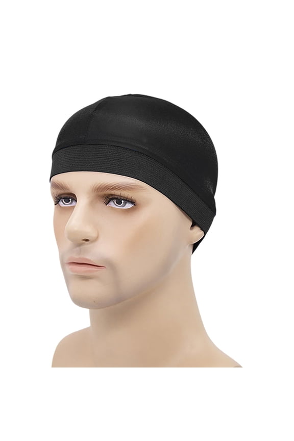 Wave Cap, Silk Stocking Wave Caps for 360 Waves, Silky Durag for Men, Stain Caps Black