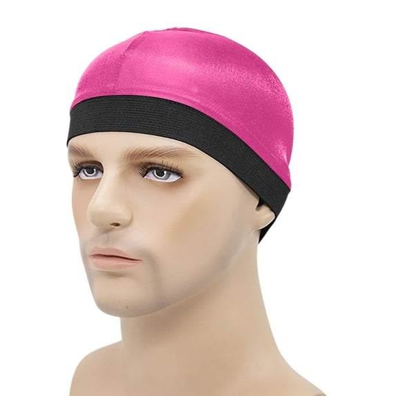 Wave Cap, Silk Stocking Wave Caps for 360 Waves, Silky Durag for Men, Stain Caps Hot Pink