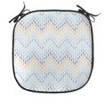 thumbnail image 1 of Wave Chair Seating Cushion, Nautical Hand Drawn Abstract Chevron Pattern Simple Stream Motif Depiction, Soft Seat Pads for Office with Anti-slip Backing, 16"x16", Sea Blue Multicolor, by Ambesonne, 1 of 7