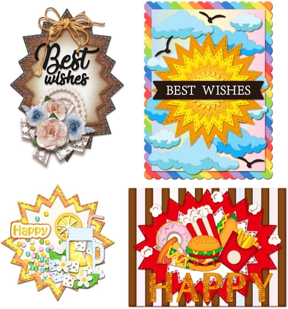 Bicycle & Balloon Metal Die Cuts For Card Making – Embossing Dies For Scrapbooking & DIY Crafts