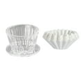 thumbnail image 1 of Wave Coffee Dripper Pour over Coffee Filter Cups Hand-Poured Cake Shaped Origami Filter Cup W/50Pcs Filter Paper, 1 of 8