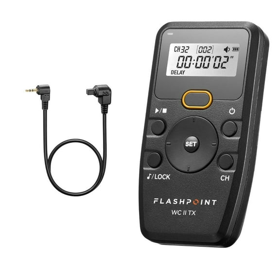 Flashpoint Wave Commander II Remote Shutter Release Transmitter with Cable for Canon Cameras with 3-Pin, Godox TR-C3