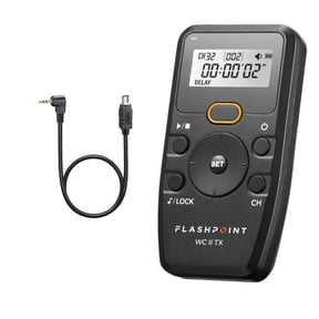 Flashpoint Wave Commander II Remote Shutter Release Transmitter with Cable for Nikon Cameras with DC-2, Godox TR-N3