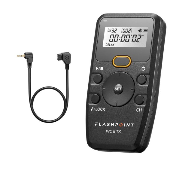 Flashpoint Wave Commander II Remote Shutter Release Transmitter with Cable for Sony Cameras with Accessory Port, Godox TR-S1