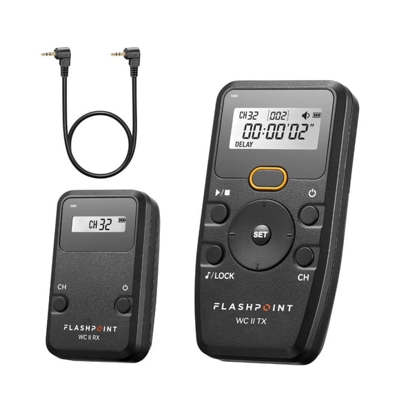 Flashpoint Wave Commander II Wireless Remote Shutter Release Kit for Canon Cameras with 2.5mm Sub-Mini, Godox TR-C1