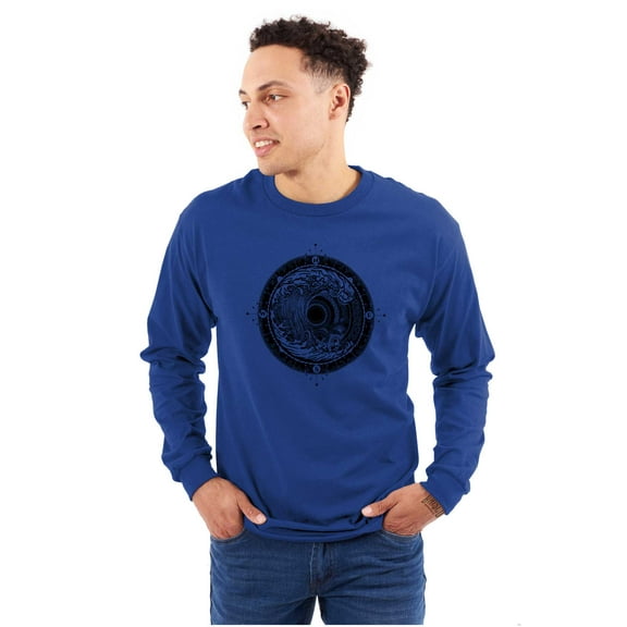 Wave Compass Ocean Sea Spiritual Long Sleeve TShirt Men Women Brisco Brands X