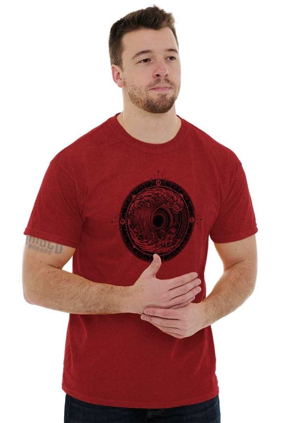 Wave Compass Ocean Sea Spiritual Men's Graphic T Shirt Tees Brisco Brands L
