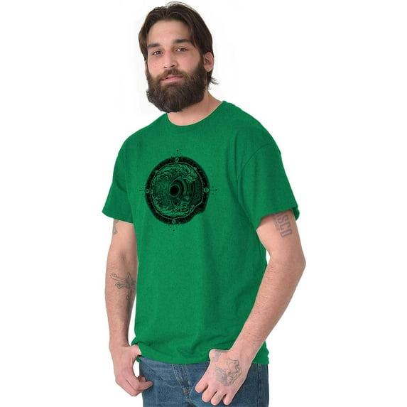 Wave Compass Ocean Sea Spiritual Plus Size Crewneck Graphic Tee Shirt Brisco Brands 2X