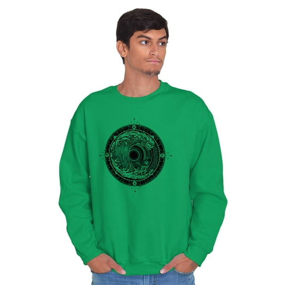Wave Compass Ocean Sea Spiritual Sweatshirt for Men or Women Brisco Brands S