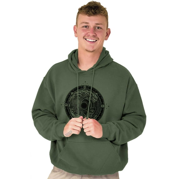 Wave Compass Ocean Sea Spiritual Unisex Plus Fleece Graphic Hoodie Brisco Brands 4X
