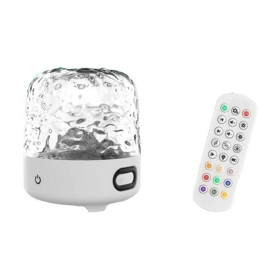 Wave Cordless Projector Light with 16Color Effects,Night Lights LED Northern Lights Projector,Built-in Bluetooth Speaker