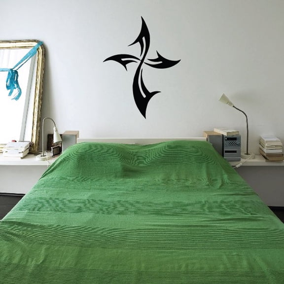 Wave Cross Decal - 36 Inches