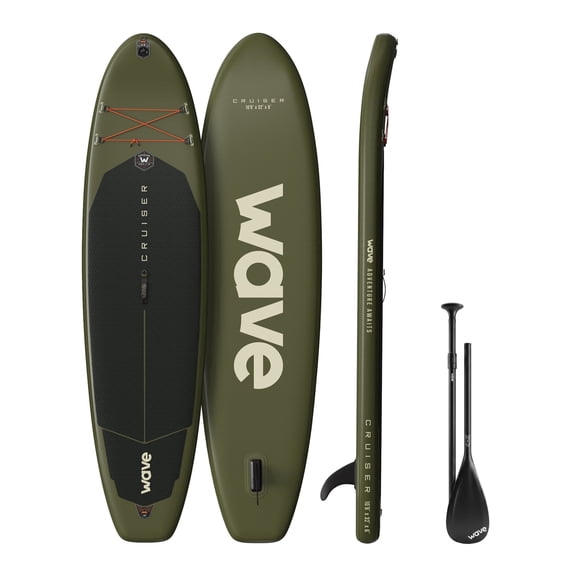Wave Cruiser 3.0 Inflatable Stand Up Paddle Board | 10'9ft Complete SUP Kit | Khaki