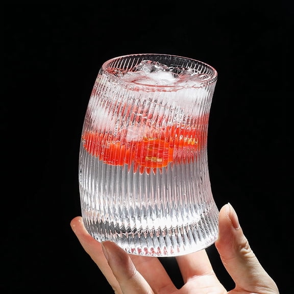 Wave Crystal Glass Mug, Handcrafted Wave Design Beer Glass, Ideal for Wine and Cocktail Lovers, Perfect for Home Decor and Gift Giving