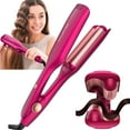 thumbnail image 1 of Wave Curling Iron, Anti-Scald Hair Crimper, 2 Barrel Ionic Wavy Hair Curler for Women, 1 inch Fast Heating Curling Wand, 4 Temp Ceramic Hair Waver, Crimper Hair Iron for Wide Deep Waves, 1 of 6
